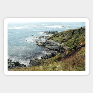 Lizard, Cornwall, England. Coastal landscape art Sticker